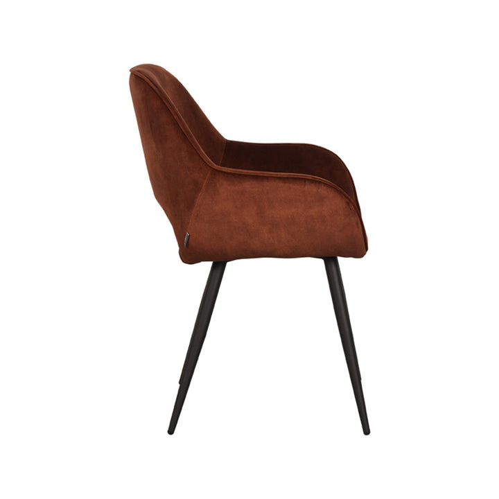 Eetkamerstoel Fabian - Rust - Velours (set van 2) - {{ product.type }} - Kas20