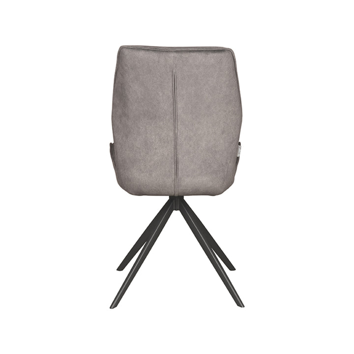 Eetkamerstoel Lusso - Antraciet - Cosmo - Zwart Onderstel (set van 2) - {{ product.type }} - Kas20
