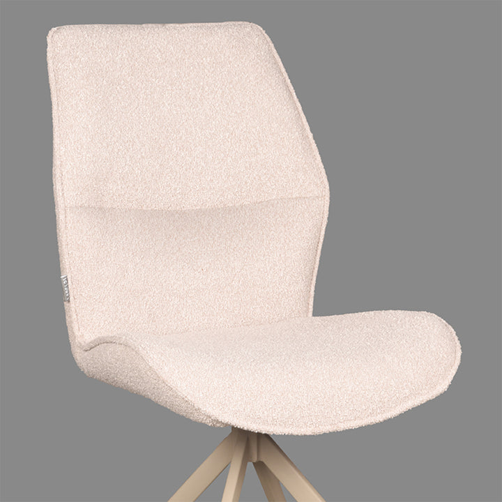 Eetkamerstoel Lusso - Naturel - Boucle - Taupe Onderstel (set van 2) - {{ product.type }} - Kas20