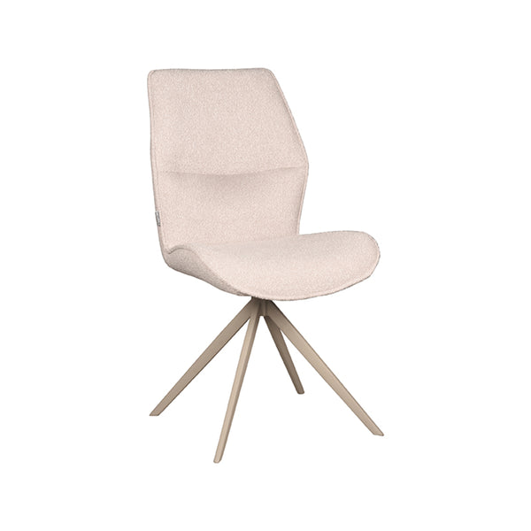 Eetkamerstoel Lusso - Naturel - Boucle - Taupe Onderstel (set van 2) - {{ product.type }} - Kas20