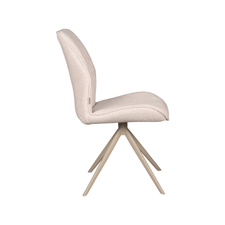 Eetkamerstoel Lusso - Naturel - Boucle - Taupe Onderstel (set van 2) - {{ product.type }} - Kas20