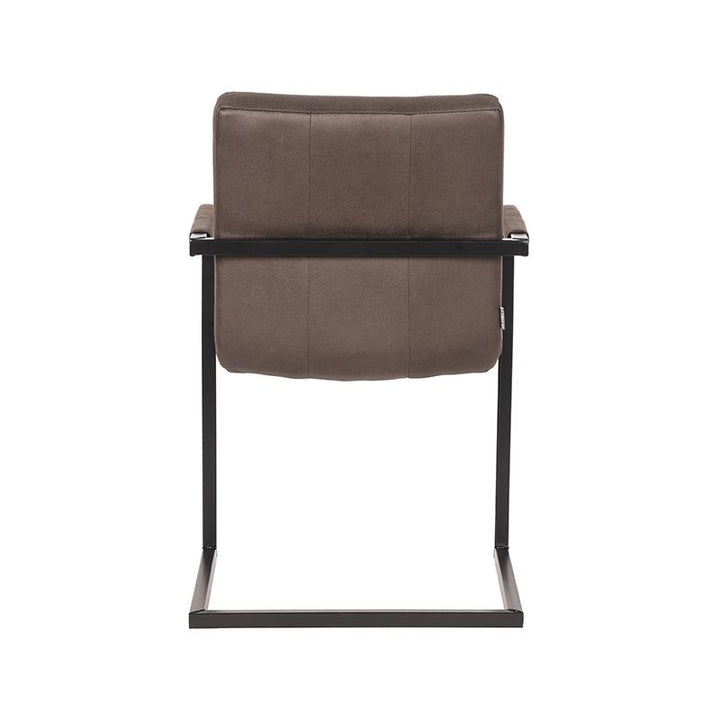 Eetkamerstoel Dante - Antraciet - Microfiber (set van 2) - {{ product.type }} - Kas20