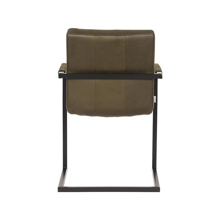 Eetkamerstoel Dante - Army green - Microfiber (set van 2) - {{ product.type }} - Kas20