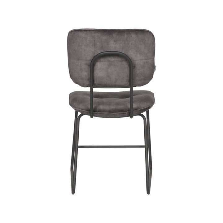 Eetkamerstoel Dorian - Antraciet - Velours (set van 2) - {{ product.type }} - Kas20
