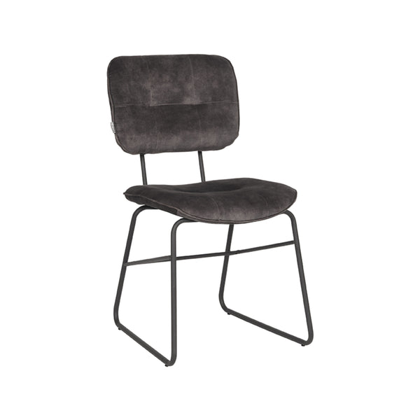 Eetkamerstoel Dorian - Antraciet - Velours (set van 2) - {{ product.type }} - Kas20