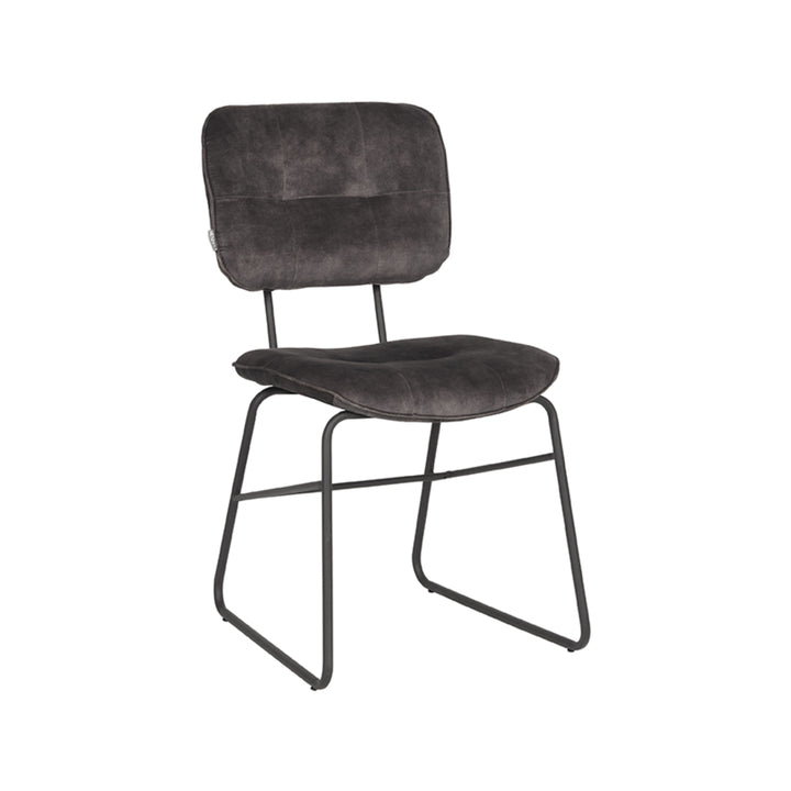Eetkamerstoel Dorian - Antraciet - Velours (set van 2) - {{ product.type }} - Kas20