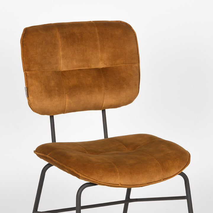 Eetkamerstoel Dorian - Oker - Velours (set van 2) - {{ product.type }} - Kas20
