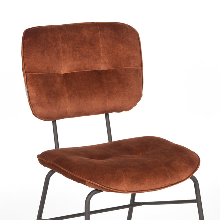 Eetkamerstoel Dorian - Rust - Velours (set van 2) - {{ product.type }} - Kas20