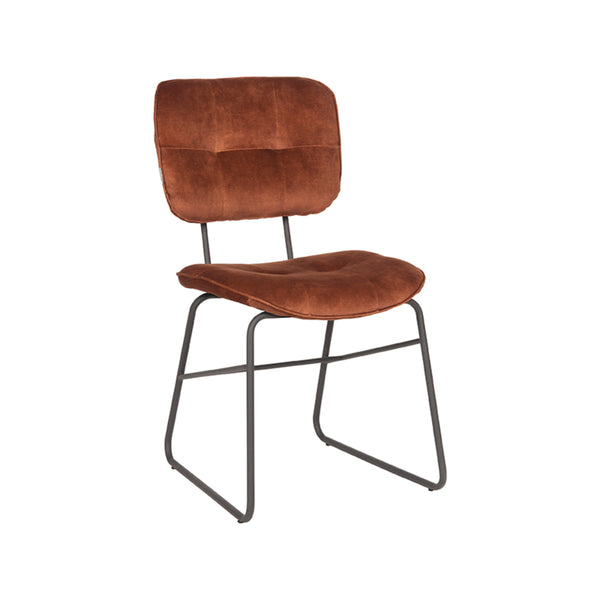 Eetkamerstoel Dorian - Rust - Velours (set van 2) - {{ product.type }} - Kas20