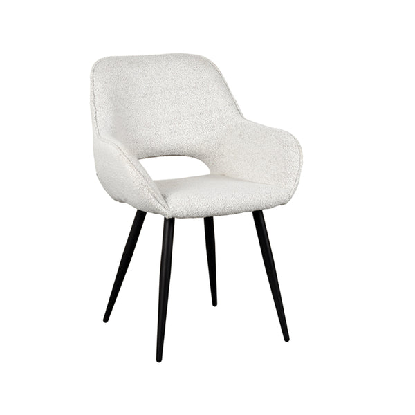 Eetkamerstoel Fabian - Wit - Boucle (set van 2) - {{ product.type }} - Kas20