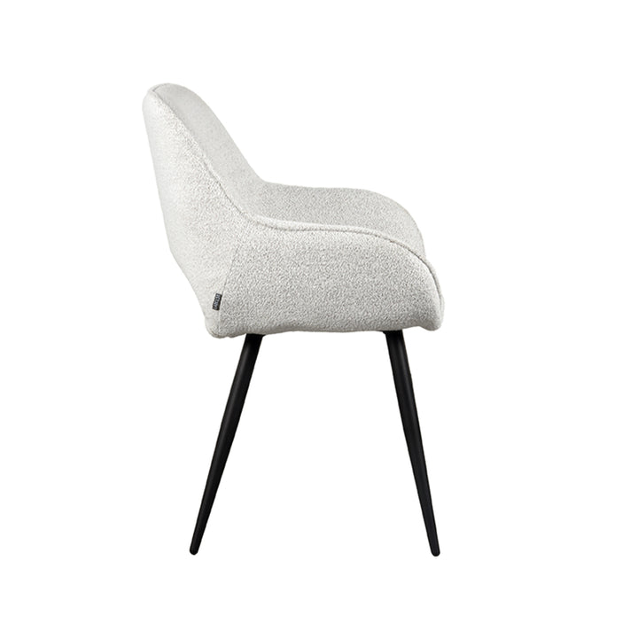 Eetkamerstoel Fabian - Wit - Boucle (set van 2) - {{ product.type }} - Kas20