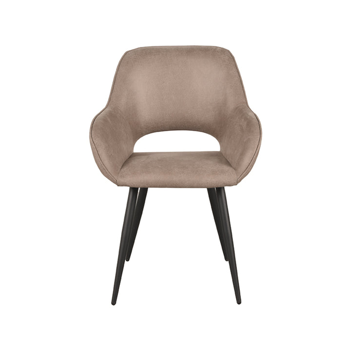 Eetkamerstoel Fabian - Taupe - Micro Suede (set van 2) - {{ product.type }} - Kas20