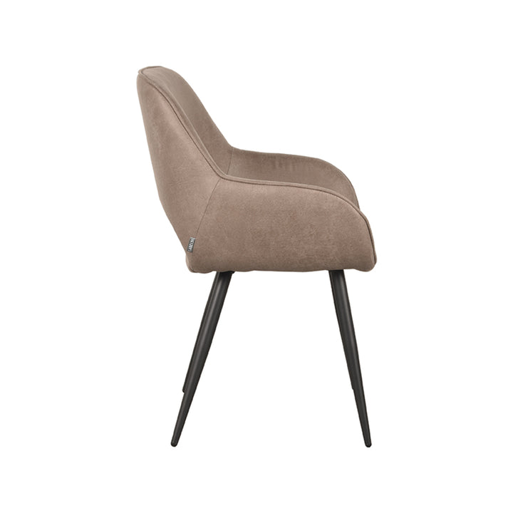 Eetkamerstoel Fabian - Taupe - Micro Suede (set van 2) - {{ product.type }} - Kas20