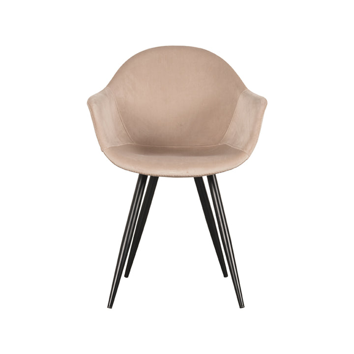 Eetkamerstoel Finnian - Zand - Fluweel (set van 2) - {{ product.type }} - Kas20