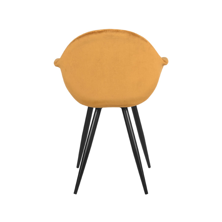 Eetkamerstoel Finnian - Oker - Fluweel (set van 2) - {{ product.type }} - Kas20