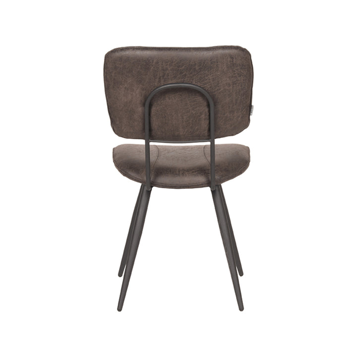 Eetkamerstoel Felix - Antraciet - Leder (set van 2) - {{ product.type }} - Kas20