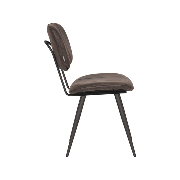Eetkamerstoel Felix - Antraciet - Leder (set van 2) - {{ product.type }} - Kas20
