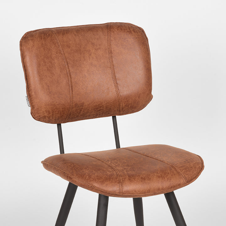 Eetkamerstoel Felix - Cognac - Leder (set van 2) - {{ product.type }} - Kas20