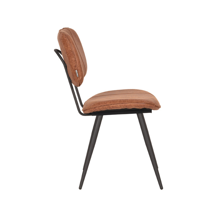 Eetkamerstoel Felix - Cognac - Leder (set van 2) - {{ product.type }} - Kas20