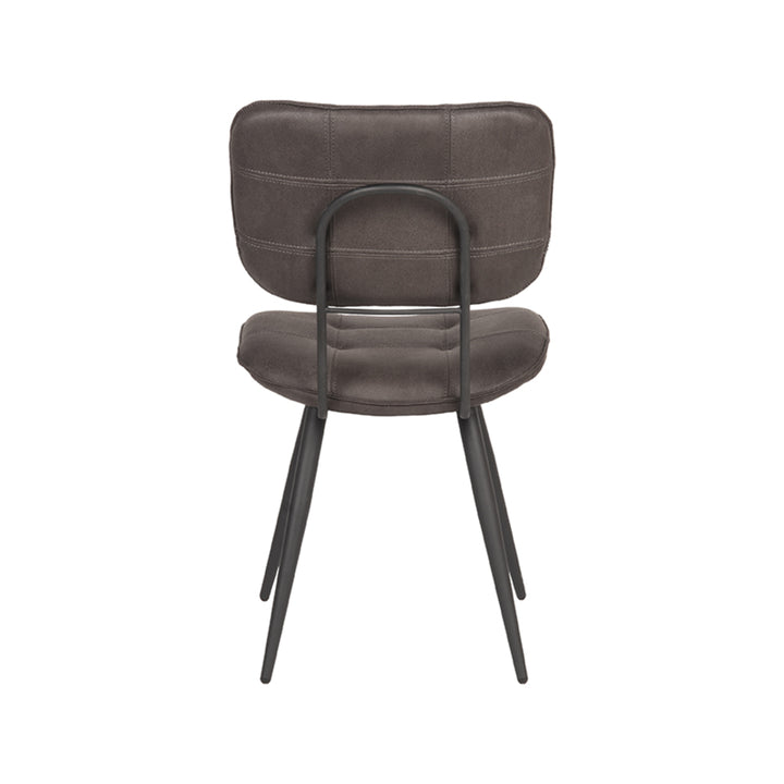 Eetkamerstoel Gavin - Antraciet - Microfiber (set van 2) - {{ product.type }} - Kas20