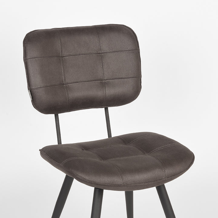 Eetkamerstoel Gavin - Antraciet - Microfiber (set van 2) - {{ product.type }} - Kas20
