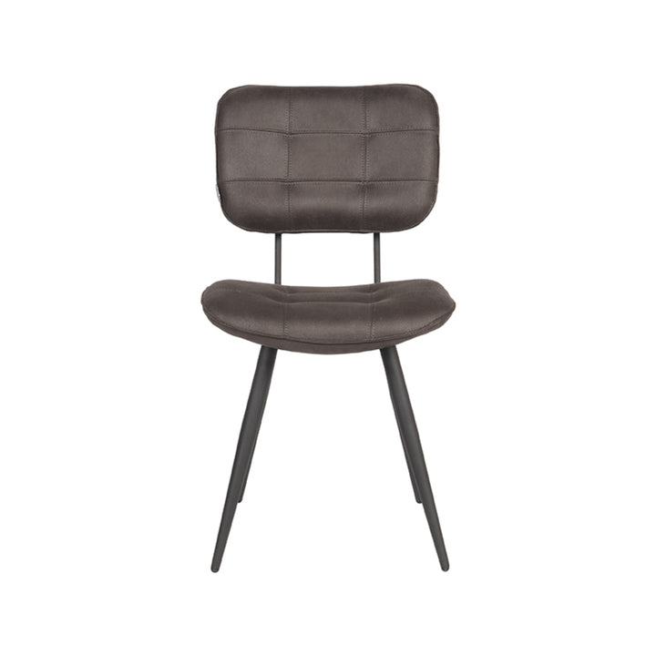 Eetkamerstoel Gavin - Antraciet - Microfiber (set van 2) - {{ product.type }} - Kas20