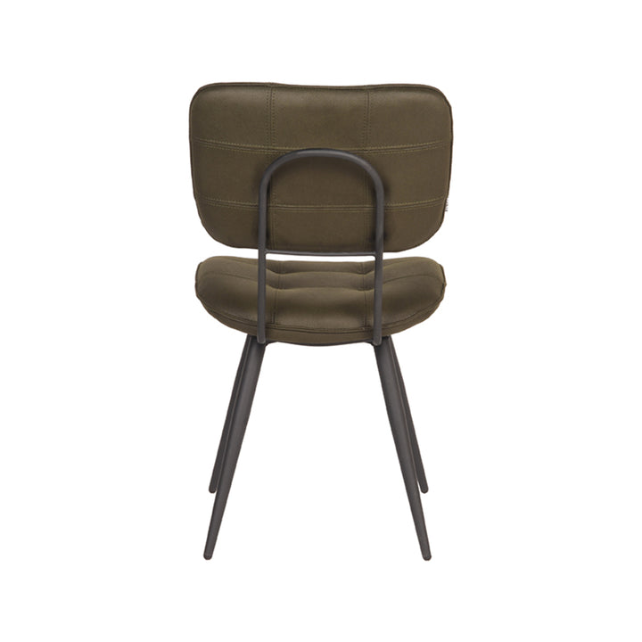 Eetkamerstoel Gavin - Army green - Microfiber (set van 2) - {{ product.type }} - Kas20