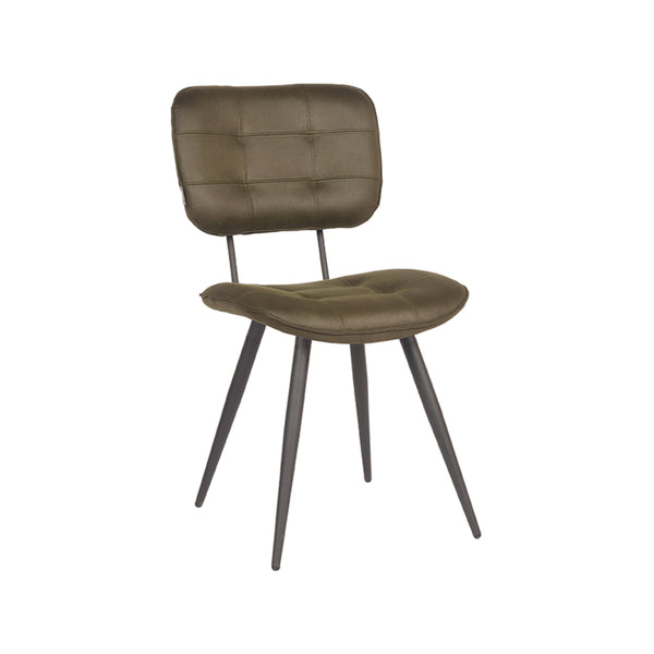 Eetkamerstoel Gavin - Army green - Microfiber (set van 2) - {{ product.type }} - Kas20