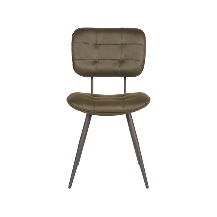 Eetkamerstoel Gavin - Army green - Microfiber (set van 2) - {{ product.type }} - Kas20