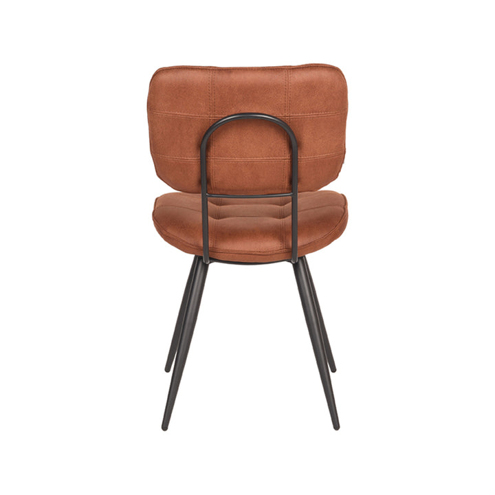 Eetkamerstoel Gavin - Cognac - Microfiber (set van 2) - {{ product.type }} - Kas20