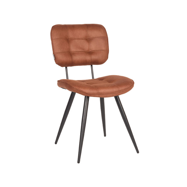 Eetkamerstoel Gavin - Cognac - Microfiber (set van 2) - {{ product.type }} - Kas20
