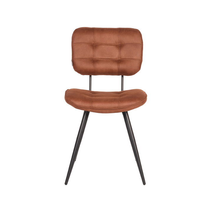 Eetkamerstoel Gavin - Cognac - Microfiber (set van 2) - {{ product.type }} - Kas20