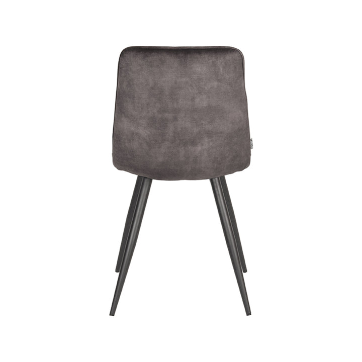 Eetkamerstoel Julian - Antraciet - Velours (set van 2) - {{ product.type }} - Kas20