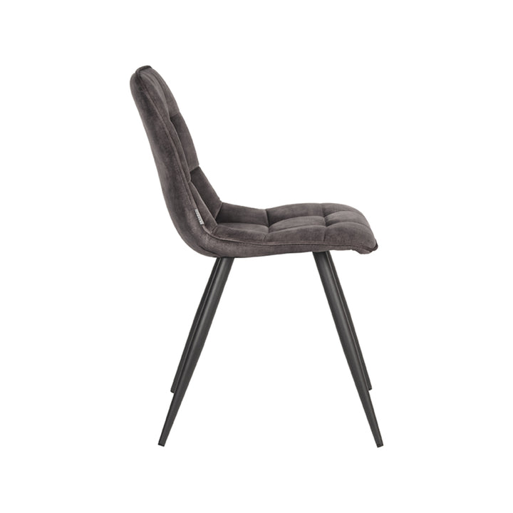 Eetkamerstoel Julian - Antraciet - Velours (set van 2) - {{ product.type }} - Kas20