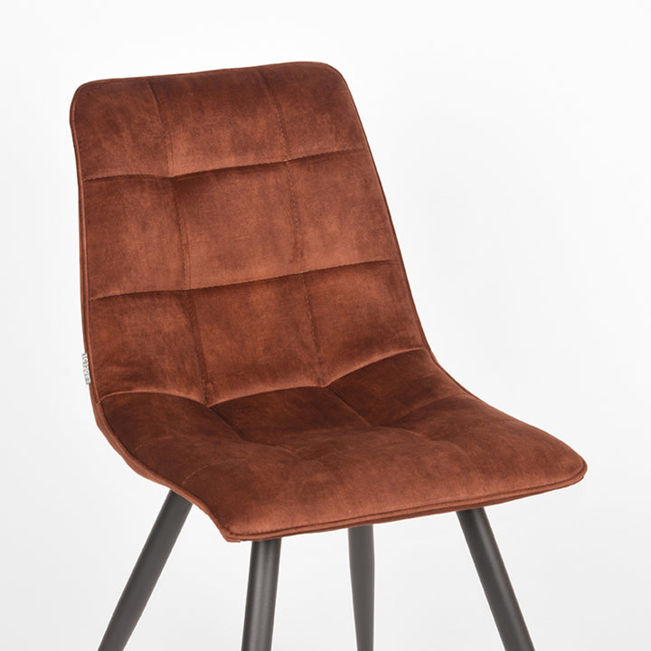 Eetkamerstoel Julian - Rust - Velours (set van 2) - {{ product.type }} - Kas20