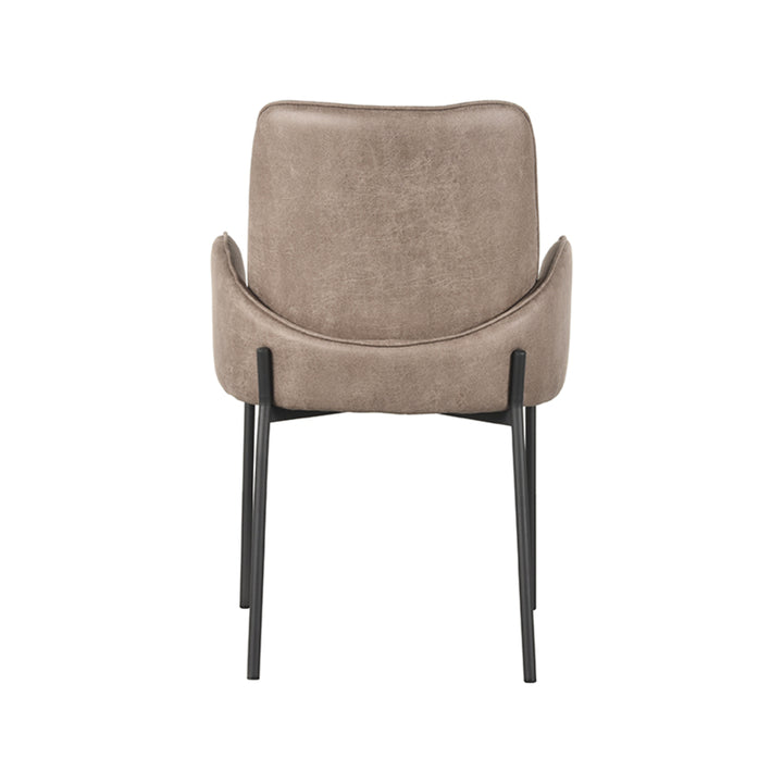 Eetkamerstoel Jonas - Taupe - Microfiber (set van 2) - {{ product.type }} - Kas20