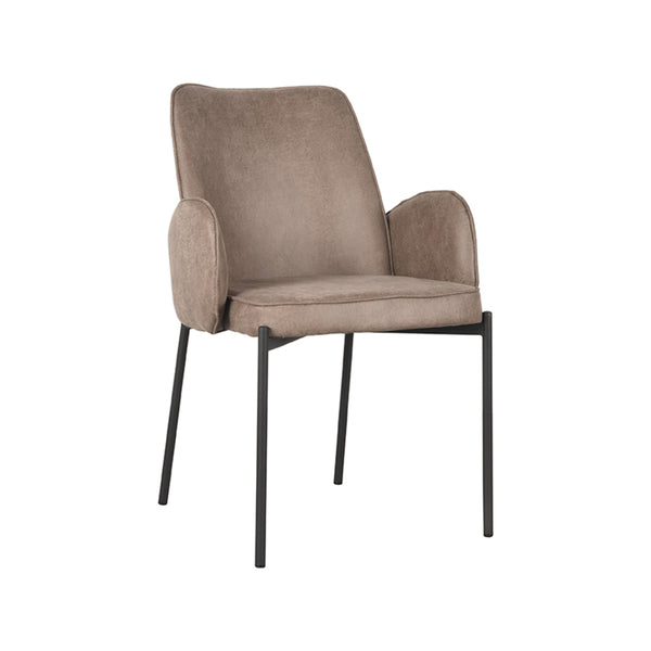 Eetkamerstoel Jonas - Taupe - Microfiber (set van 2) - {{ product.type }} - Kas20