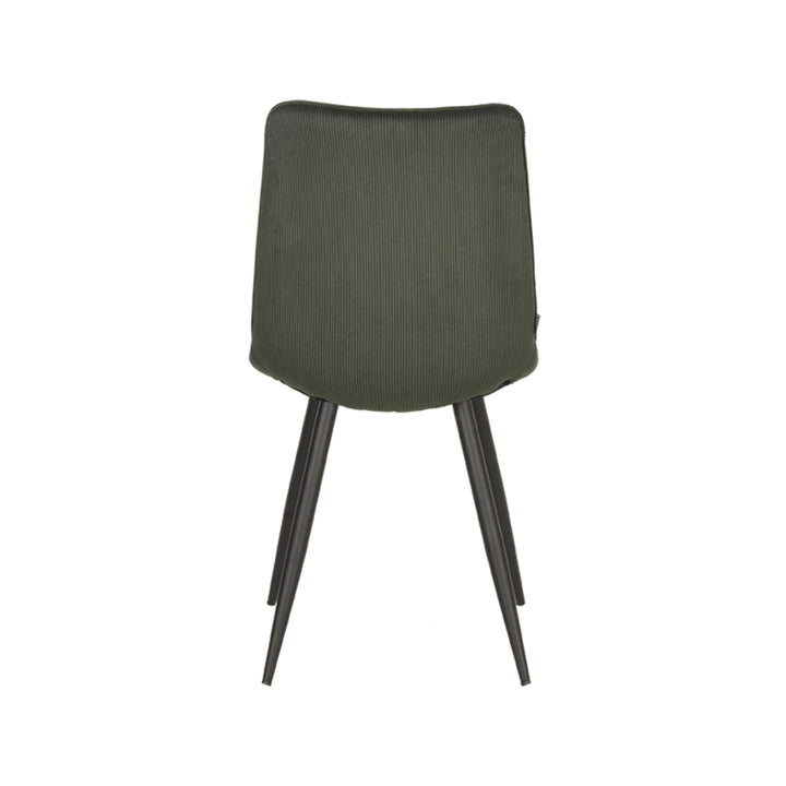 Eetkamerstoel Eclat - Army green - Ribcord - Black Frame (set van 2) - {{ product.type }} - Kas20