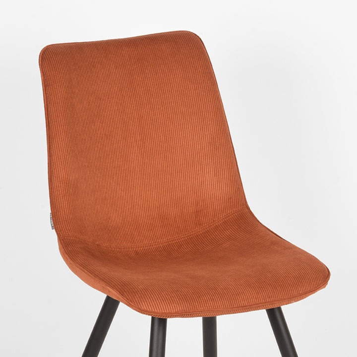 Eetkamerstoel Eclat - Rust - Ribcord - Black Frame (set van 2) - {{ product.type }} - Kas20