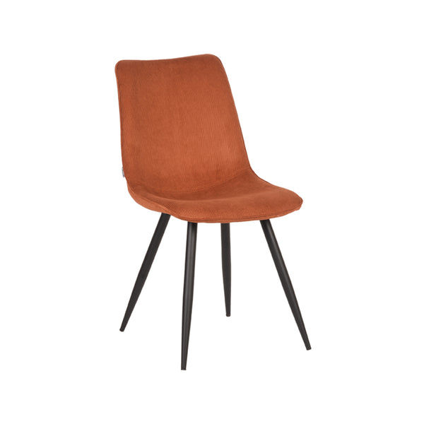 Eetkamerstoel Eclat - Rust - Ribcord - Black Frame (set van 2) - {{ product.type }} - Kas20