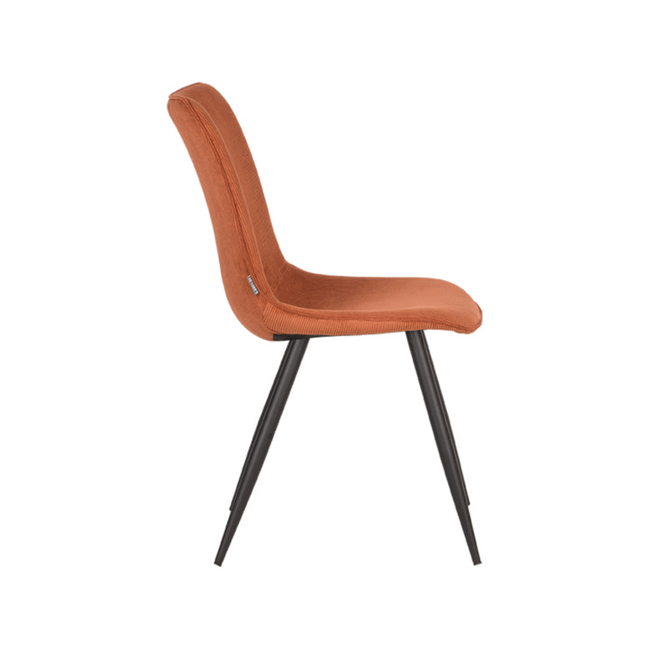 Eetkamerstoel Eclat - Rust - Ribcord - Black Frame (set van 2) - {{ product.type }} - Kas20