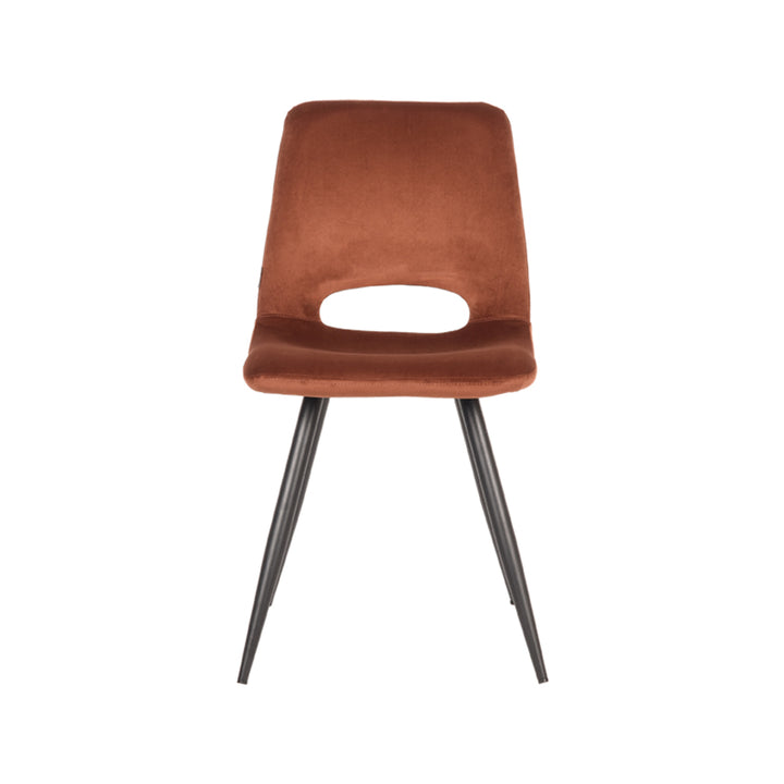 Eetkamerstoel Jude - Rust - Fluweel (set van 2) - {{ product.type }} - Kas20
