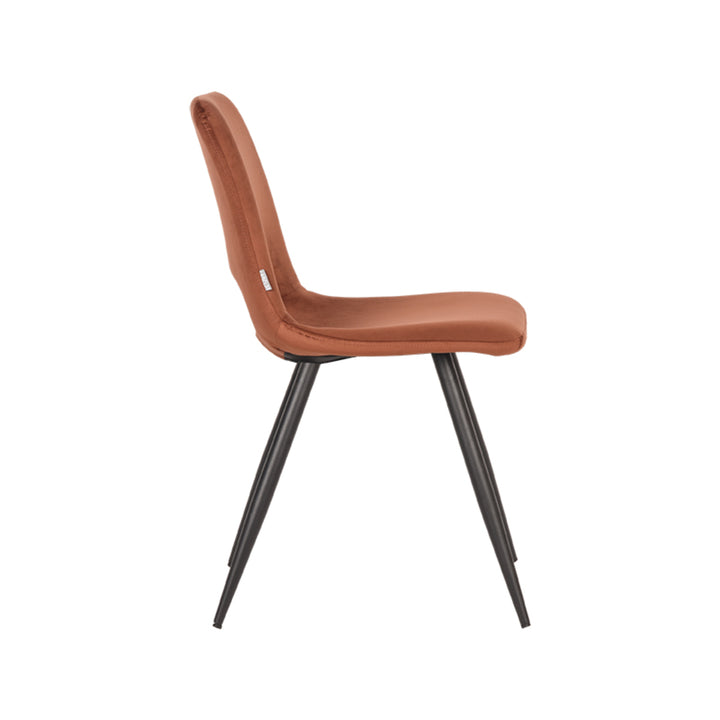 Eetkamerstoel Jude - Rust - Fluweel (set van 2) - {{ product.type }} - Kas20