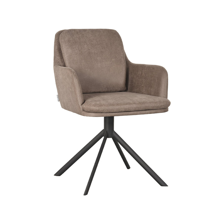 Eetkamerstoel Jovan - Taupe - Micro Suede - {{ product.type }} - Kas20