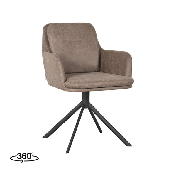 Eetkamerstoel Jovan - Taupe - Micro Suede - {{ product.type }} - Kas20