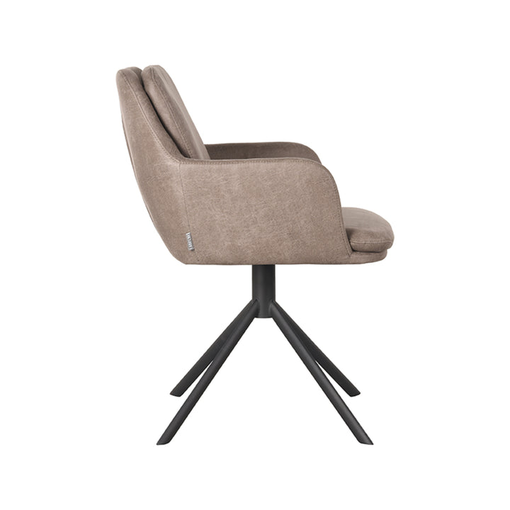 Eetkamerstoel Jovan - Taupe - Micro Suede - {{ product.type }} - Kas20