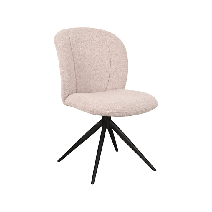 Eetkamerstoel Kieran - Naturel - Boucle - Zwart Onderstel (set van 2) - {{ product.type }} - Kas20