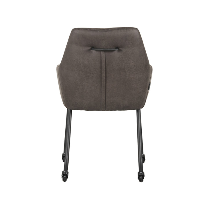 Eetkamerstoel Lysander - Antraciet - Microfiber (set van 2) - {{ product.type }} - Kas20
