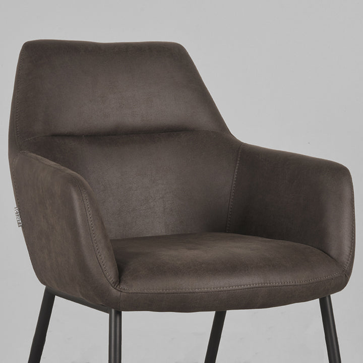 Eetkamerstoel Lysander - Antraciet - Microfiber (set van 2) - {{ product.type }} - Kas20