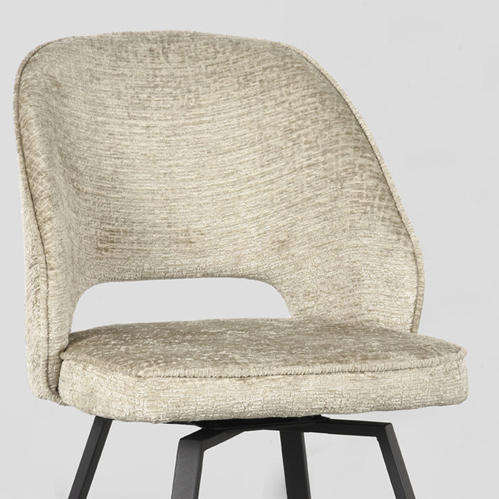 Eetkamerstoel Lazarus - Beige - Fluweel (set van 2) - {{ product.type }} - Kas20